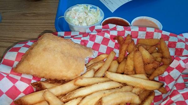 Janes catch - Fish clams fries and coleslaw $5.99