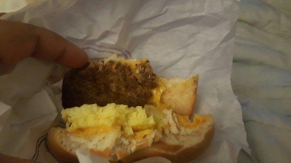 I ordered a steak bagel meal for breakfast.  No onions it tasted like a burger. This steak bagel meal was disgusting.