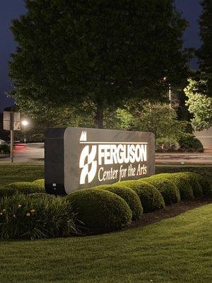 Ferguson Center for the Arts sign