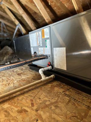 RUUD Heat Pump in attic. HVAC work for my house.