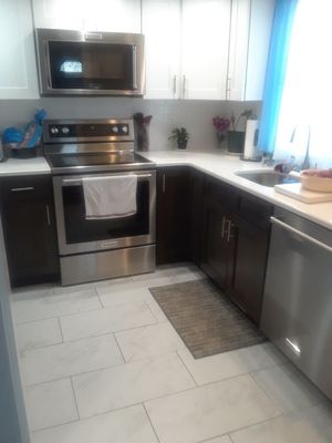 Customers kitchen after being cleaned