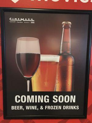 Beer, wine and frozen adult beverages coming in 2017!