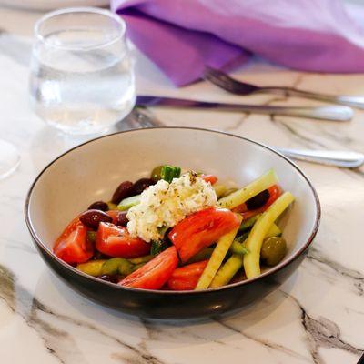 Mediterranean vegetables and cheese