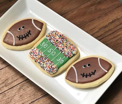 Football themed Decorated Cookies