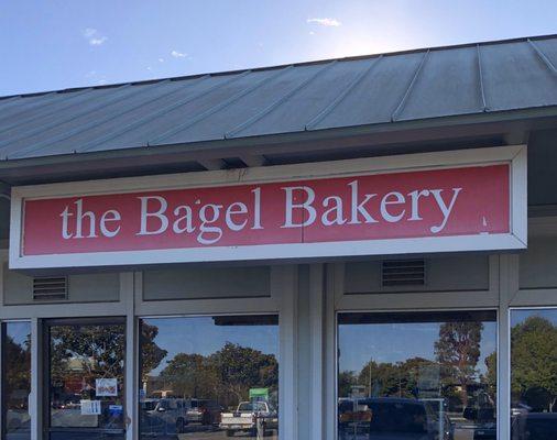 Storefront signage of the business