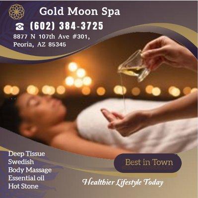 Our traditional full body massage in Peoria, AZ
includes a combination of different massage therapies like 
Swedish Massage, ...