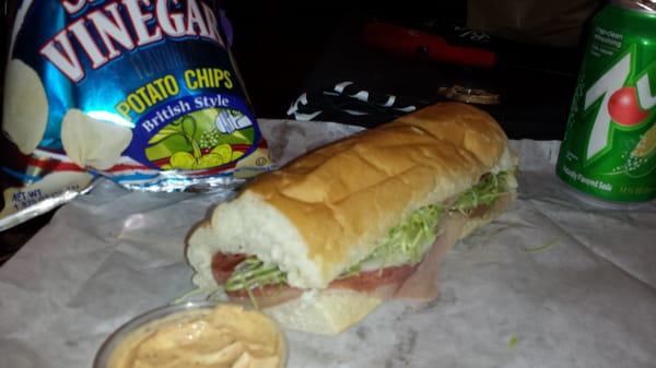 1/2 Admiral sub, minus tomato & onion, added bacon.  Oil/vinegar on sandwich, side of special mayo.