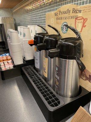 Nice coffee station in the waiting area