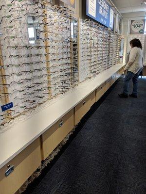 Large selection of men's and women's frames to choose from