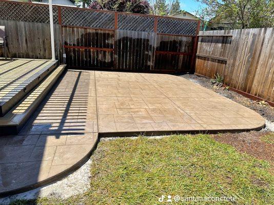 Beautiful stamped concrete in Rohnert Park, CA.