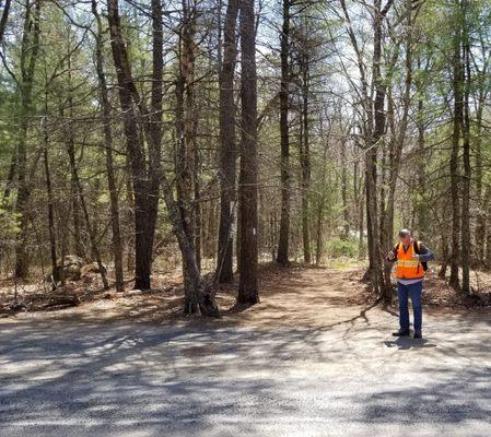 A couple parking spots on Mt. Tom road. Be sure to wear your orange vest during hunting seasons.