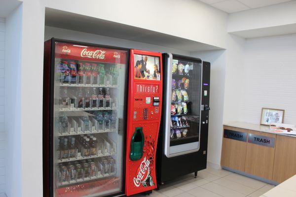 Vending machines in main facility