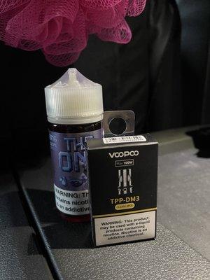 "The One" in Blueberry and a pack of 3 coils