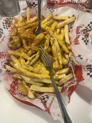 Spicy cheese fries were on point