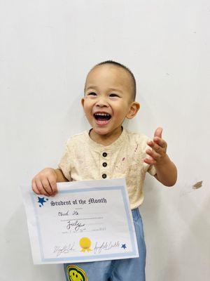 Our star of the month! That smile can't beat anything