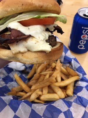 Blue cheese burger.