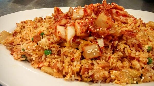 Bacon & Kimchee Fried Rice. Generous portions!