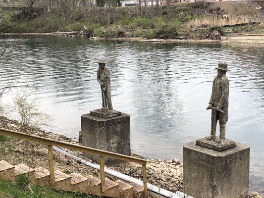 Men who worked to create the Erie Canal.