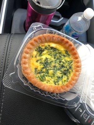 Spinach goat cheese quiche