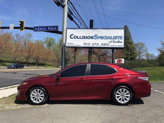 Another perfect color match on this 2018 Camry!