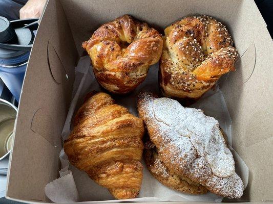 Savory brioches and croissants