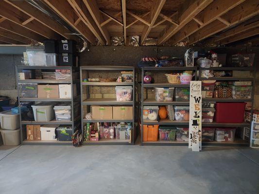 AFTER: Basement organized