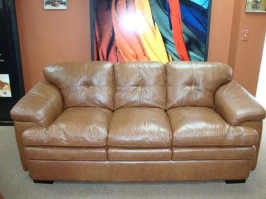 100% Genuine Leather Bermuda Acorn Sofa