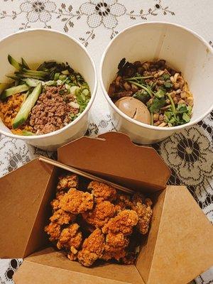 6. Popcorn Chicken 18. Sichuan Dan Dan Noodle 31. Braised Pork Dry Noodle