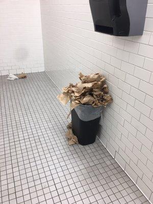 Dirty bathrooms! Over flowing trash