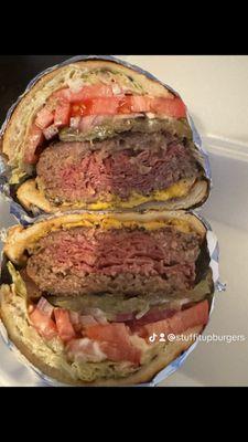 Stuffed Pastrami Burger