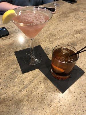 One of their signature cocktails, Old Fashion