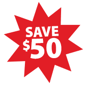 Save $50 off your 1st cleaning - click on promo to learn more.