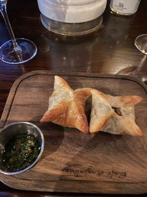 Melbec infused beef empanadas