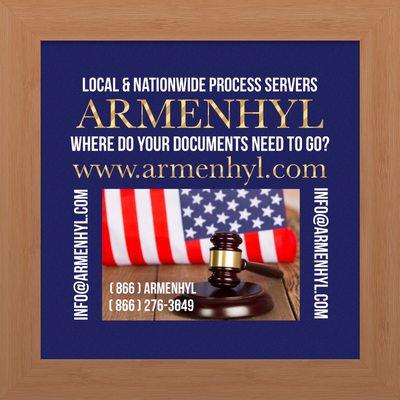 ARMENHYL GROUP LLC 107b E Davis St, Culpeper, VA  22701 Process Servers for Culpeper, Organge VA, Warrenton VA, Madison VA, Richmond VA