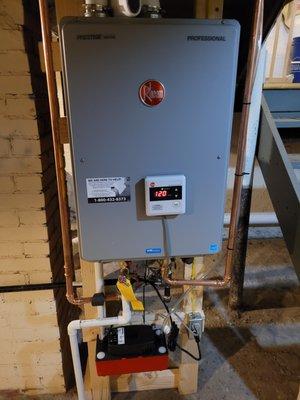 New tankless water heater