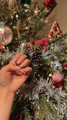 2. Holiday sparkle (SNS w/tips)