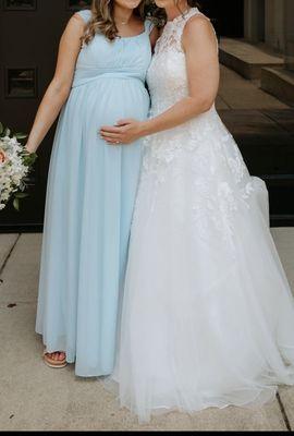 Maternity dress and wedding dress done by Yun