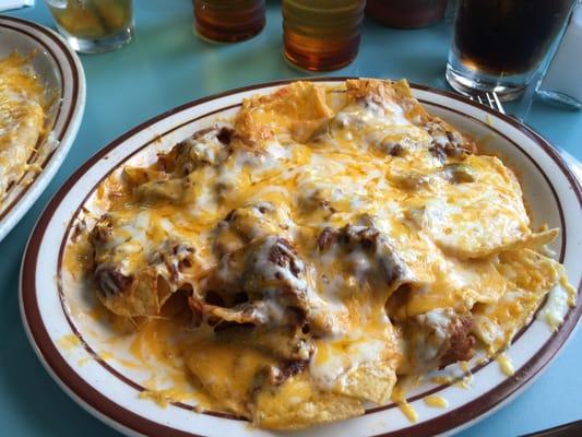 Nachos with meat and cheese only