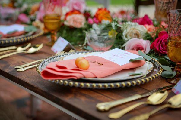 Wedding Reception Place Setting