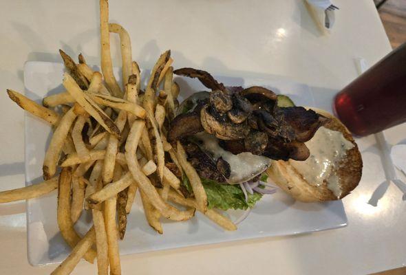 Mushroom Swiss Burger - flavorful and good quality beef