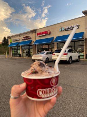 Birthday Cake Remix with chocolate and regular cake batter ice cream