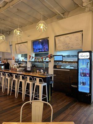 Looking toward the order counter and kitchen