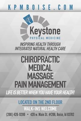 Services include pain management, chiropractic, massage, physical therapy, wellness care and more!