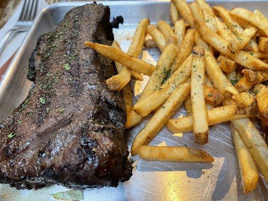 NY steak with fries.... Massive meat!!