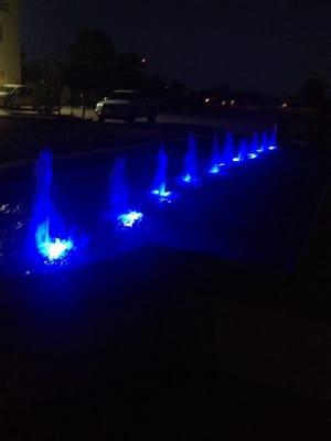 Beautiful nighttime fountain