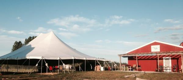 Our tent has been replaced with a beautiful new pavilion!