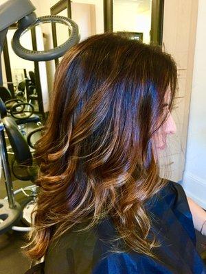 carmel brunette balyage