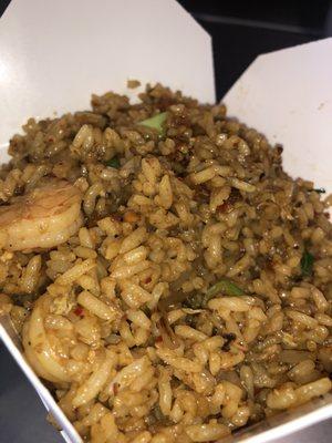 Spicy shrimp fried rice