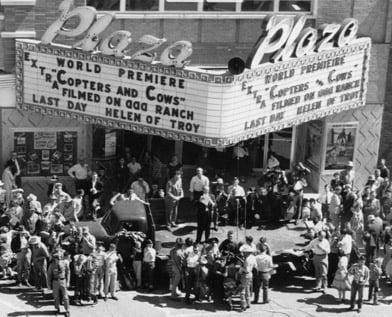 Circa 1957, from the premiere of the documentary "Copters and Cows."