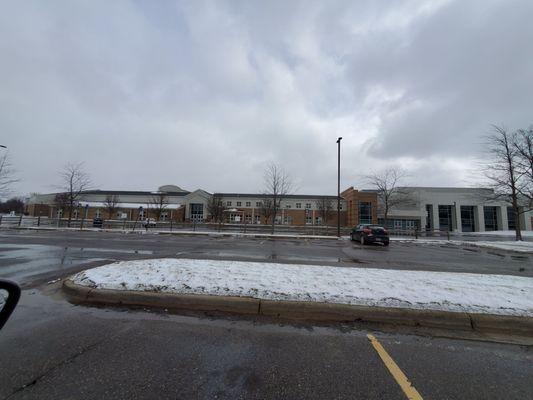 Imlay City High School Front Entrance On A Snowy Sunday.  3/10/2024